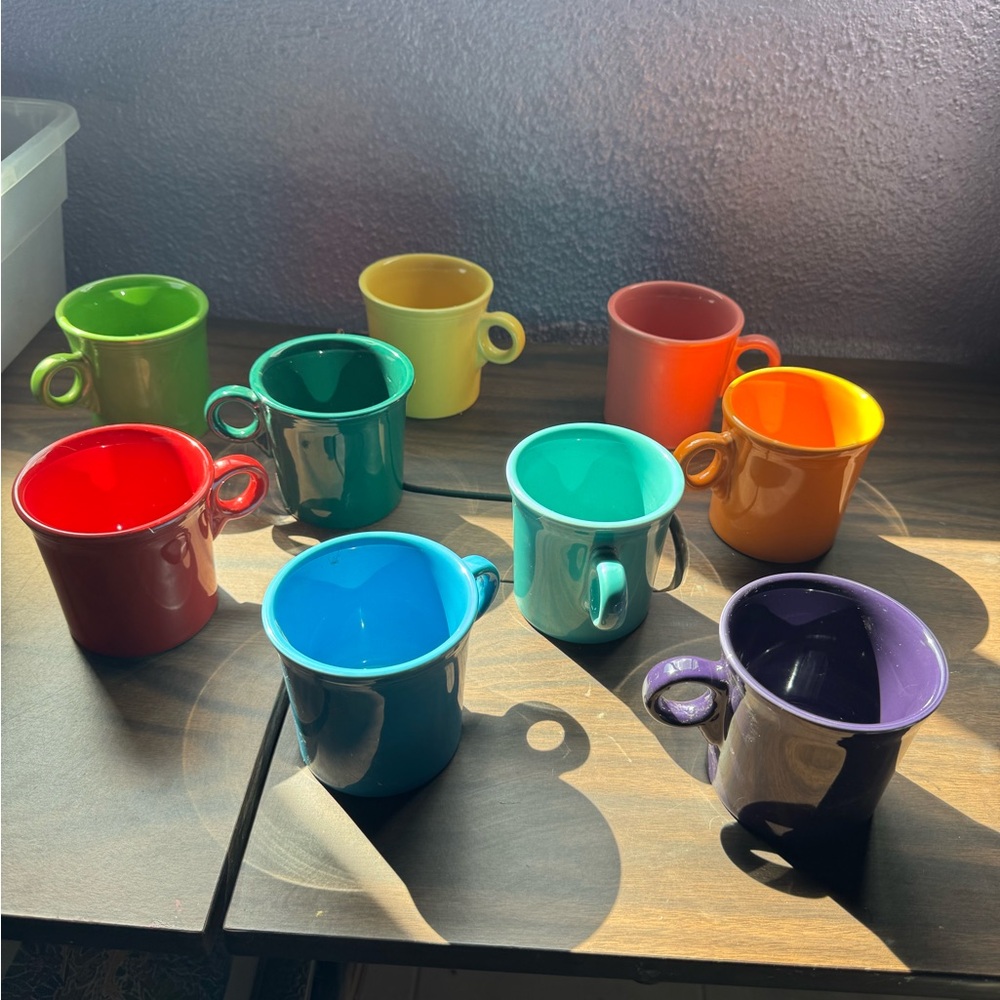 Fiesta Feistaware Mugs Vintage But Unused Like New 9 All Different Colors!
